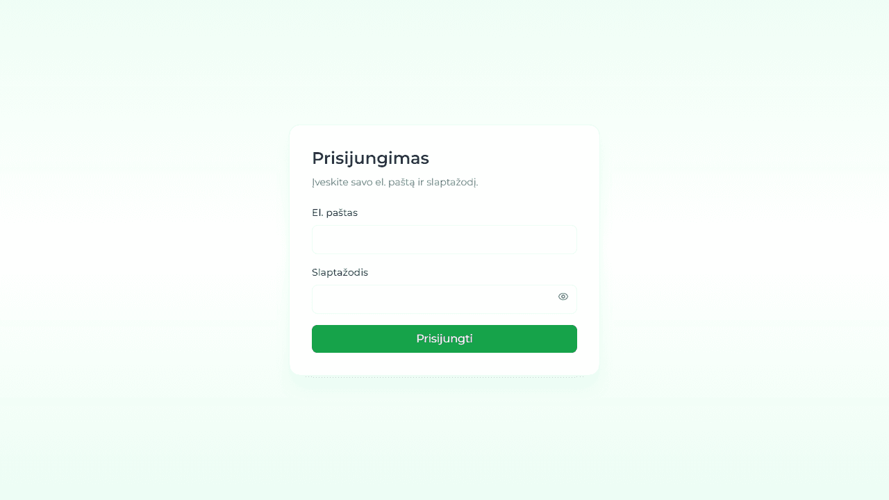 Prisijungimo langas